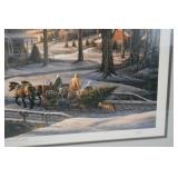 Homeward Bound Terry Redlin Signed Print 34x25 Framed Winter Americana
