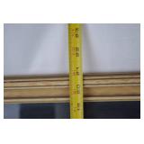 Framed Needlepoint Cottage and Garden Scene, 23x19 Inches