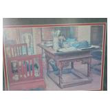 Lot of 3 Framed Art Prints: Mother and Child, Boy in Garden, Interior Scene