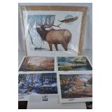 Wildlife Art Print Lot Signed by Ken Zylla and Others