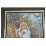 Framed Print of Girl with Apple by Jenny Nystrom, 28x22 Inch