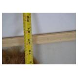 Mixed-media doll portrait artwork framed 24x18 signed