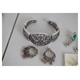 Large Assortment of Vintage and Costume Jewelry with Watches