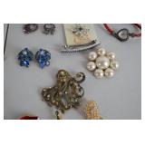 Large Assortment of Vintage and Costume Jewelry with Watches