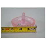 Fenton Pink Glass Ring Holder, Handmade USA, 3-Inch Diameter