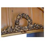 Vintage Ornate Gold Floral Framed Mirror, 29x25 Inches