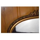 Vintage Ornate Gold Floral Framed Mirror, 29x25 Inches