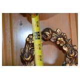 Vintage Ornate Gold Floral Framed Mirror, 29x25 Inches