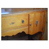 Vintage Painted Buffet Sideboard with Floral Detail, 48 in Wide