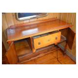 Vintage Painted Buffet Sideboard with Floral Detail, 48 in Wide