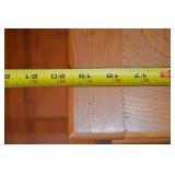 Two-Drawer Wood Nightstand with Green Base, 18x13x25 Inches