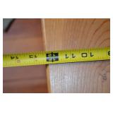 Two-Drawer Wood Nightstand with Green Base, 18x13x25 Inches