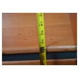 Two-Drawer Wood Nightstand with Green Base, 18x13x25 Inches