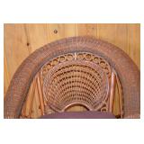Pair of Wicker Armchairs with Cushions