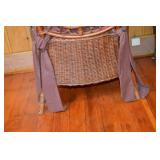 Pair of Wicker Armchairs with Cushions