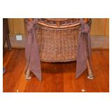 Pair of Wicker Armchairs with Cushions