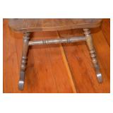 Vintage solid wood spindle-back rocking chair, 35 in. tall