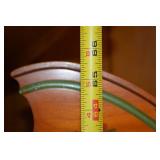 Vintage Wood China Cabinet with Glass Door and Drawer, 64 in Tall