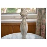 Ornate Table Lamp With Beaded Shade, 31-Inch Height