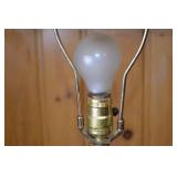 Porcelain Table Lamp with Cherubs and Floral Detail