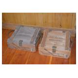 Pair of Vintage Wooden Army Detonating Fuze M772 Crates