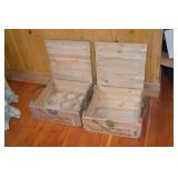Pair of Vintage Wooden Army Detonating Fuze M772 Crates