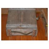 Pair of Vintage Wooden Army Detonating Fuze M772 Crates