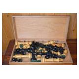 Oversized Wooden Chess Set in Storage Box