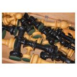 Oversized Wooden Chess Set in Storage Box