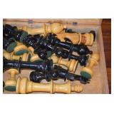 Oversized Wooden Chess Set in Storage Box