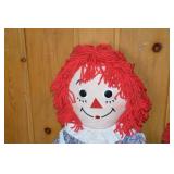 Raggedy Ann and Andy style cloth dolls - set of two