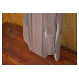 Rustic Wood Sled Home Decor Accent With Hanging Mittens 33x16 Inches