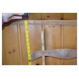 Rustic Wood Sled Home Decor Accent With Hanging Mittens 33x16 Inches