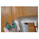 12-Inch Christmas Reindeer Stool Holiday Decor