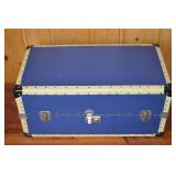 Vintage Doll Trunk with Porcelain Doll and Accessories