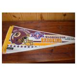 Super Bowl XXVI Pennants - Washington Redskins & Buffalo Bills, 1992