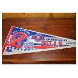 Super Bowl XXVI Pennants - Washington Redskins & Buffalo Bills, 1992