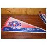 Super Bowl XXVI Pennants - Washington Redskins & Buffalo Bills, 1992