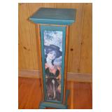 Tall accent cabinet with equestrian motif, 47 in high
