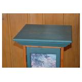 Tall accent cabinet with equestrian motif, 47 in high