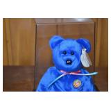 Ty Beanie Babies Princess Diana Bear in Display Case