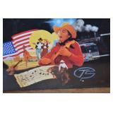 Antique Bow Front Chest of Drawers and Trivia Country Style Game