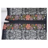 Oleana Norwegian Story Floral Wool Cardigan Sweater Medium