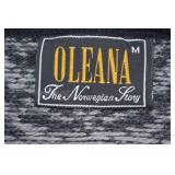 Oleana Norwegian Story Floral Wool Cardigan Sweater Medium