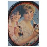 Vintage Coca-Cola Advertising Tray with Two Women