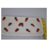 L. S. Ayres Beaded Clutch Purse with Strawberry Motif, Made in Belgium
