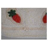 L. S. Ayres Beaded Clutch Purse with Strawberry Motif, Made in Belgium