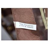 Chanel Brown Polyester Scarf 38x38 Made in France