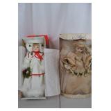 Victorian Porcelain Christmas Doll Lot with Angel Collectible