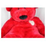 Ty Beanie Buddy Large Red Teddy Bear with Heart and Tag
